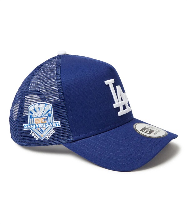 NEW ERA ニューエラ キャップ 帽子 9FORTY A-Frame トラッカー MLB Side Patch ロサンゼルス・ドジャース ダークロイヤル 14388607