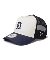 NEW ERA ニューエラ キャップ 帽子 9FORTY A-Frame トラッカー MLB Typewriter デトロイト・タイガース ネイビー クロームホワイト 14388616