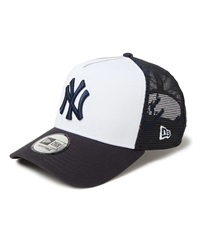 NEW ERA ニューエラ キャップ 帽子 9FORTY A-Frame トラッカー MLB Mesh Embroidery ニューヨーク・ヤンキース ホワイト/ネイビー 14388626