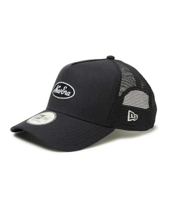 NEW ERA ニューエラ キャップ 9FORTY A-Frame トラッカー Cotton Flax オーバルロゴ ダークネイビー 14388645