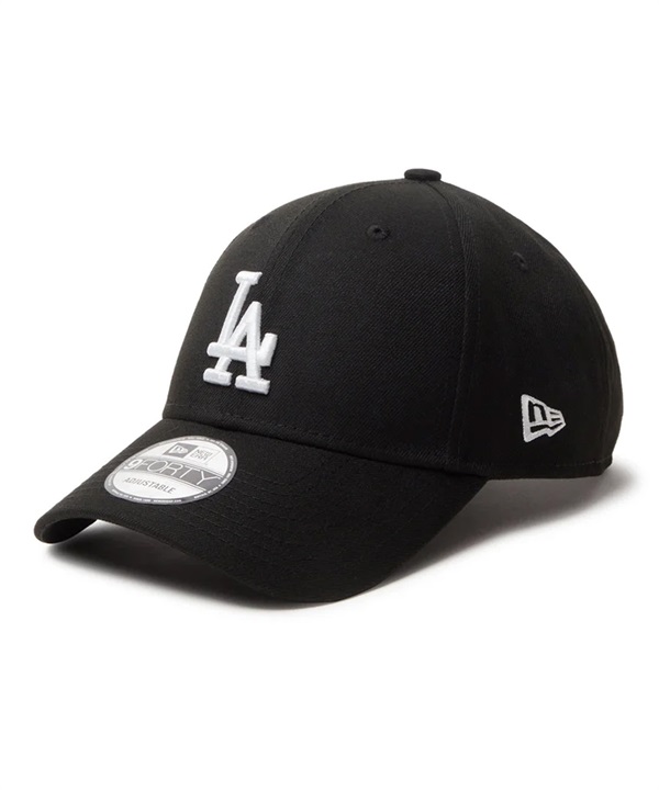 NEW ERA ニューエラ キャップ 帽子 9FORTY MLB Woven Label ロサンゼルス・ドジャース ブラック 14388677