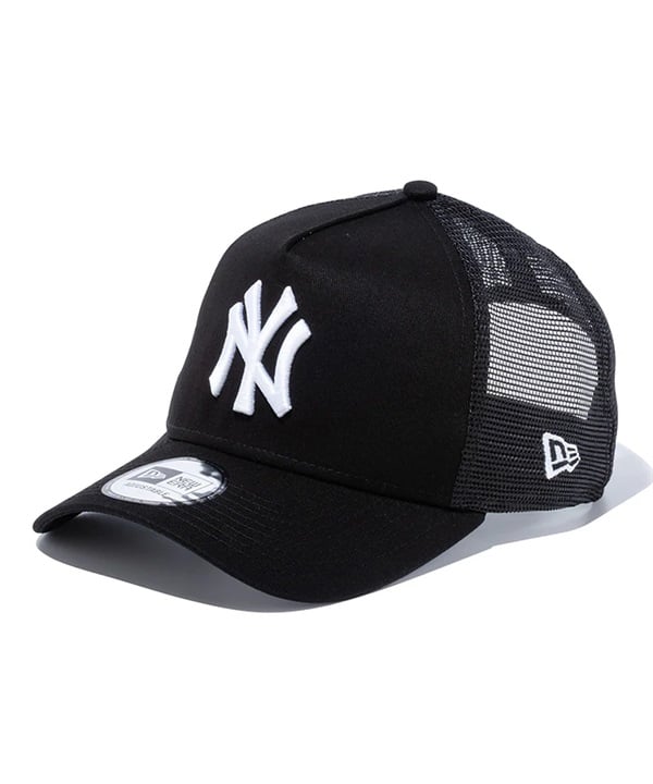NEW ERA ニューエラ キャップ 帽子 メッシュ 9FORTY A-Frame トラッカー ニューヨーク・ヤンキース ブラック × ホワイト 14524993