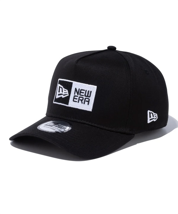 NEW ERA ニューエラ キャップ 帽子 9FORTY A-Frame ボックスロゴ ブラック × ホワイト 14525033