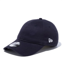 NEW ERA ニューエラ キャップ 帽子 9TWENTY ロングバイザー ノンウォッシュコットン ベーシック ネイビー × ホワイト 14525070