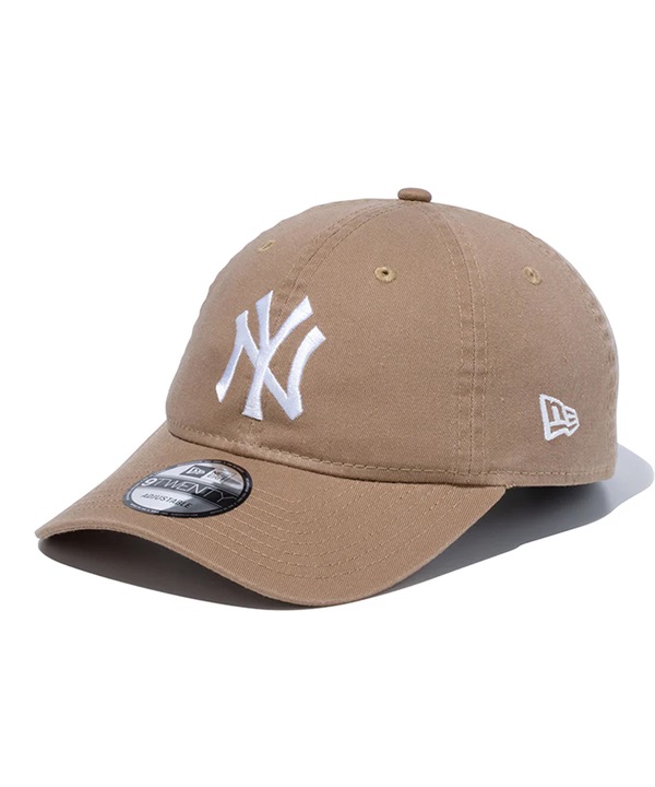 NEW ERA ニューエラ キャップ 帽子 9TWENTY ニューヨーク・ヤンキース ウォッシュドコットン カーキ × ホワイト 14525113