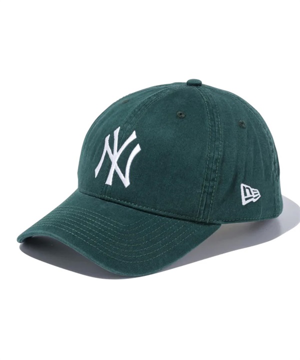 NEW ERA ニューエラ キャップ 帽子 9TWENTY ニューヨーク・ヤンキース ウォッシュドコットン ダークグリーン × ホワイト 14525118