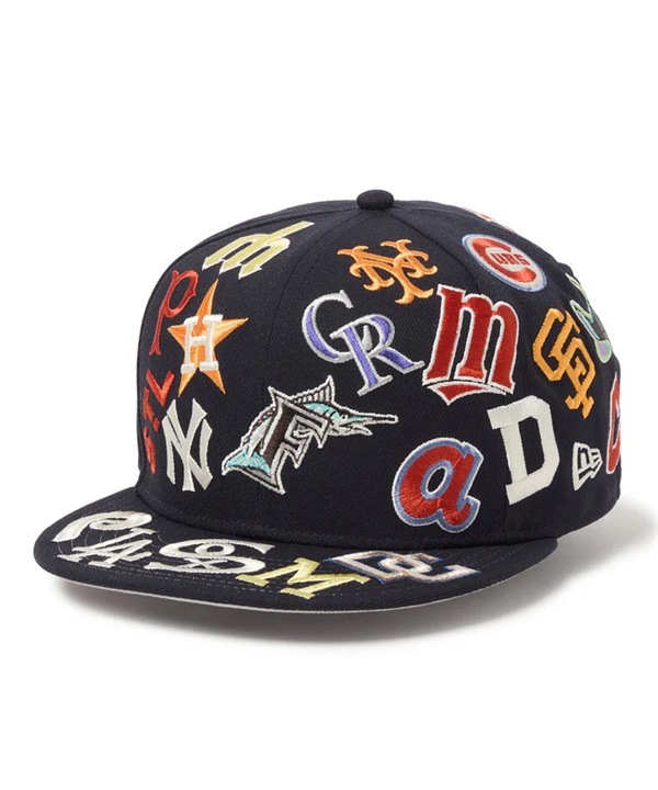 NEW ERA ニューエラ キャップ 帽子 9FIFTY Team Logo Allover MLB クーパーズタウン ネイビー 14667799