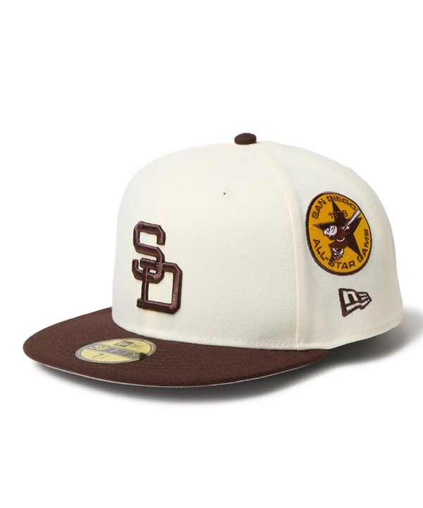 NEW ERA ニューエラ キャップ 帽子 59FIFTY MLB 2-Tone サンディエゴ・パドレス クーパーズタウン ワインコルク バーントウッドバイザー 14668158