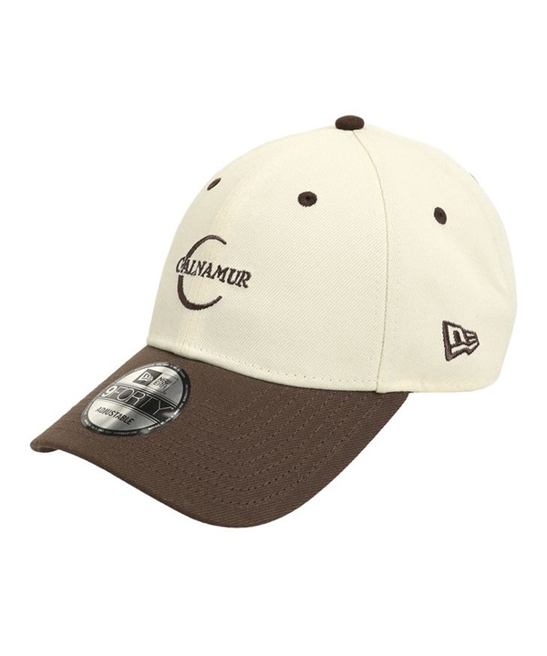 NEW ERA ニューエラ × CALNAMUR カルナムール コラボ キャップ 帽子 9FORTY フリーサイズ クローム ウォルナットバイザー 14875642