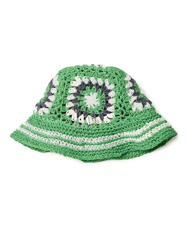 NEW ERA ニューエラ ハット 帽子 クロシェ ニットバケット ペーパー グリーン ホワイト ネイビー 14388393