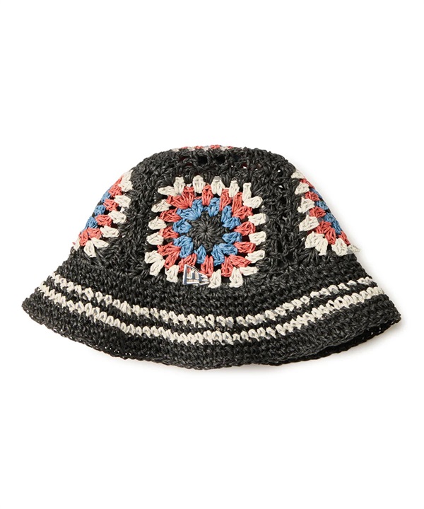 NEW ERA ニューエラ ハット 帽子 クロシェ ニットバケット ペーパー ブラック サンド ロイヤル ライトオレンジ 14388394