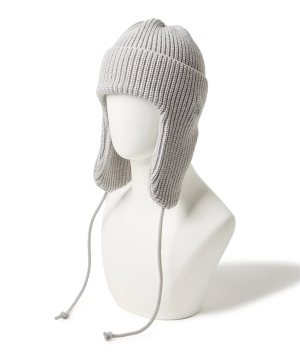 フミカウチダ　ビーニー　ニット帽　ホワイト milsa ミルサ ビーニー ニット帽 KNIT GUIDE ニットガイド 244061217