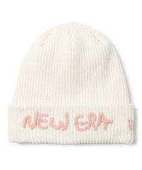 NEW ERA ニューエラ　カフニットモールヤーン ニット帽 ホワイト NEW ERA ニューエラ ビーニー ニットキャップ ニット帽 帽子