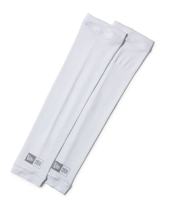 NEW ERA ニューエラ アームカバー アームスリーブ ボックスロゴ ホワイト × リフレクトシルバー 14393738