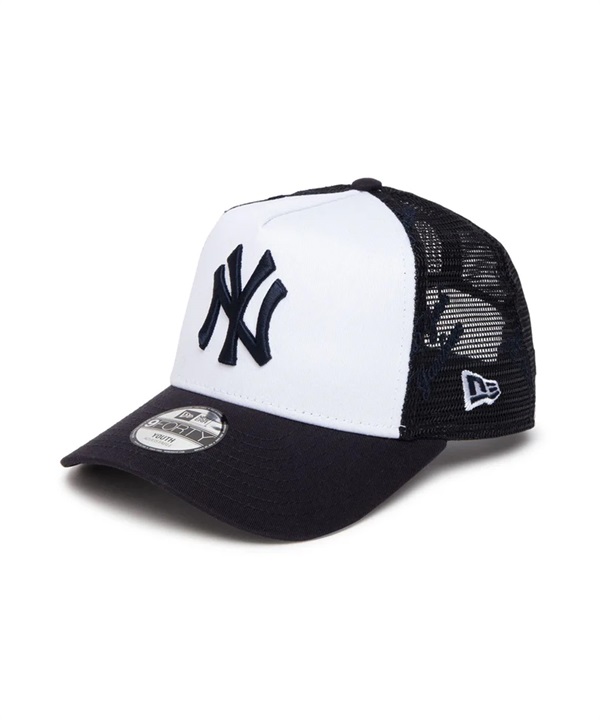 NEW ERA ニューエラ キャップ キッズ ジュニア 子供 ニューヨーク・ヤンキース Youth 9FORTY A-Frame トラッカー MLB Mesh Embroidery 14392018