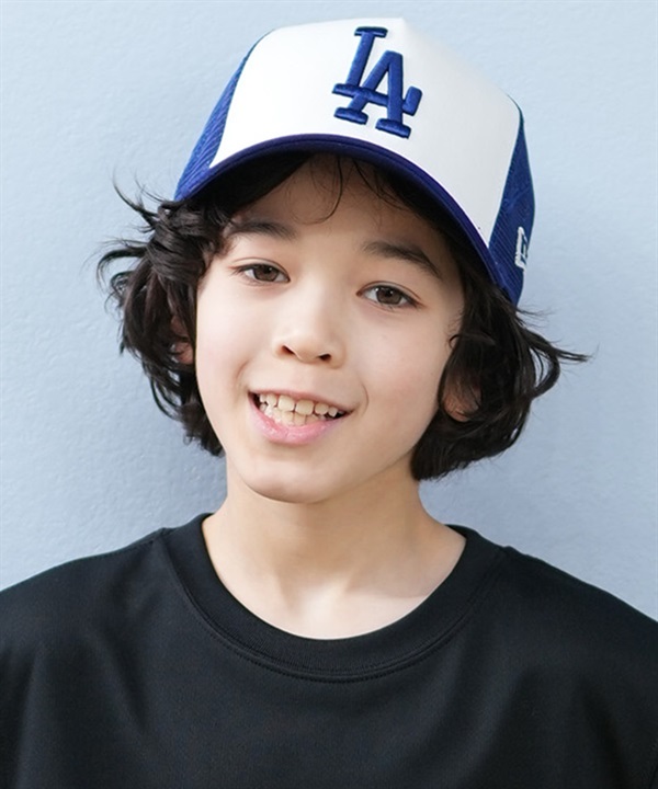 NEW ERA ニューエラ キャップ キッズ ジュニア 子供 ロサンゼルス・ドジャース Youth 9FORTY A-Frame トラッカー MLB Mesh Embroidery 14392031