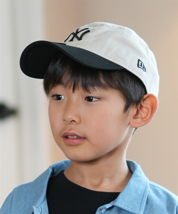 NEW ERA ニューエラ キッズ キャップ 帽子 Youth 9TWENTY 2-Tone ニューヨーク・ヤンキース ストーン ブラックバイザー 14392062