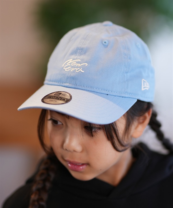NEW ERA ニューエラ キッズ キャップ 帽子 Youth 9TWENTY Handwritten Logo カロリーナブルー 14392074