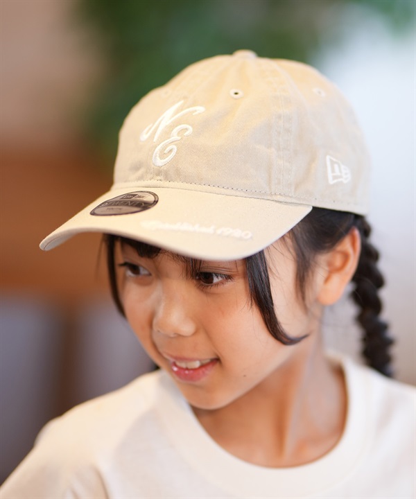 NEW ERA ニューエラ キッズ ジュニア 子供 キャップ 帽子 Youth 9TWENTY MLB Visor Logo Classic Logo クローム 14392091