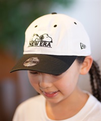 NEW ERA ニューエラ キッズ キャップ 帽子 Youth 9TWENTY PEANUTS ホワイト ブラックバイザー 14432161