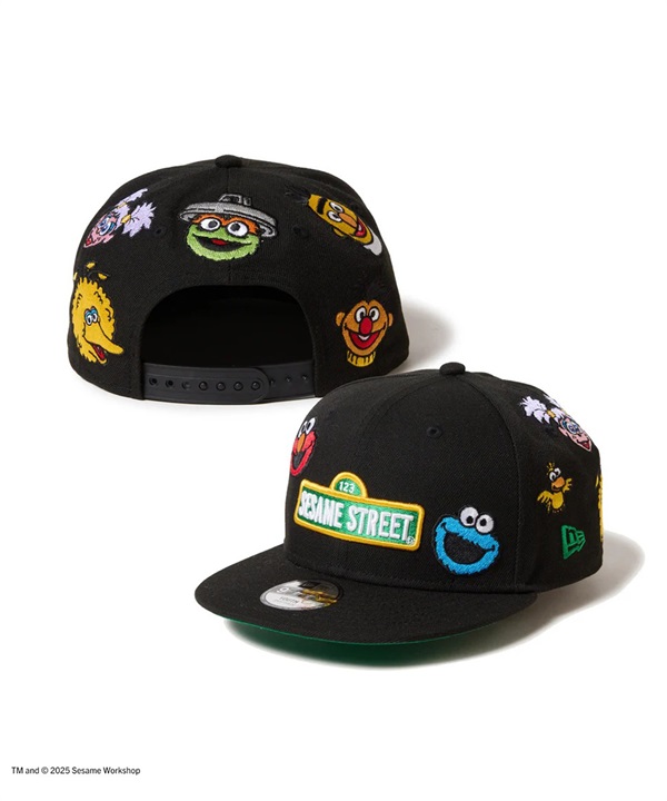 NEW ERA ニューエラ キャップ キッズ ジュニア 子供 帽子 ロゴ 9FIFTY SESAME STREET オールオーバー 14682463