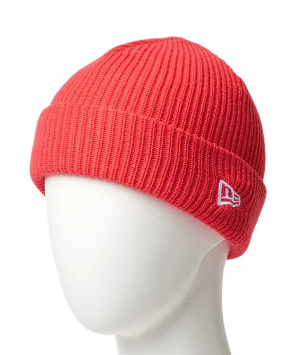NEW ERA ニューエラ ニット帽 ビーニー ニットキャップ キッズ 子供 無地 フリーサイズ ロゴ ソフト カフニット コーラル 14671667