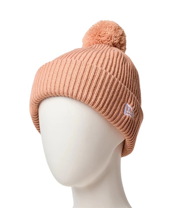 NEW ERA ニューエラ ニット帽 ビーニー ニットキャップ キッズ 子供 ポンポン フリーサイズ ポンポンニット ラスティピンク 14671672