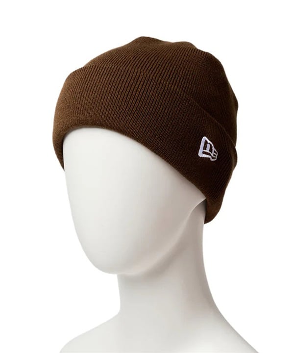 NEW ERA ニューエラ ニット帽 ビーニー ニットキャップ キッズ 子供 帽子 無地 BASIC CUFFKNIT ウォルナット 14671691