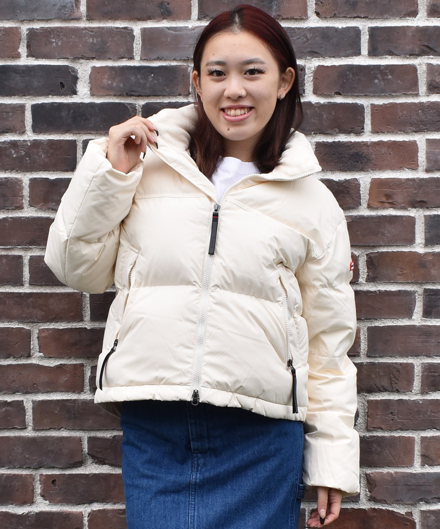 Hunter ハンター　ダウンジャケット　ホワイト　ショート丈 Hunter ハンター ダウンジャケット ホワイト ショート丈 - メルカリ