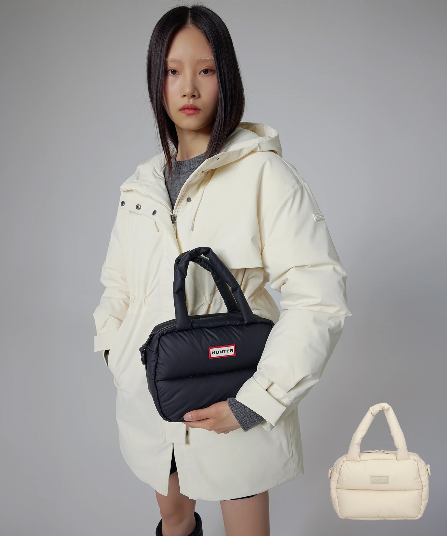 HUNTER ハンター ハンドバッグ ショルダーバッグ パファー イントレ