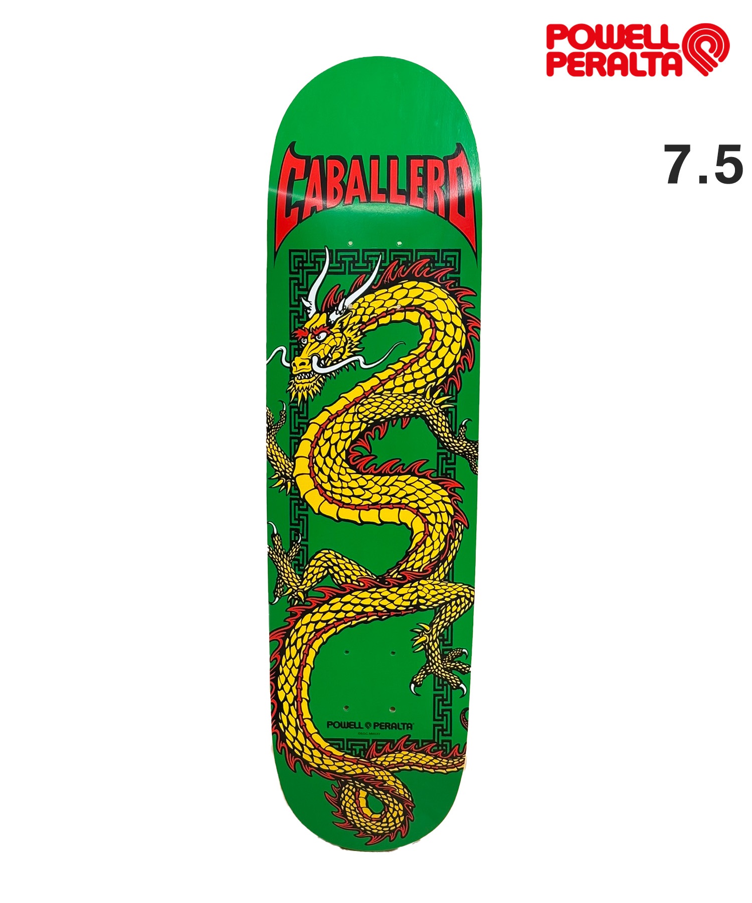 POWELL PERALTA パウエル ペラルタ スケートボード デッキ 7.5inch CAB CHINESE DRAGON ムラサキスポーツ(GRN-7.5inch)