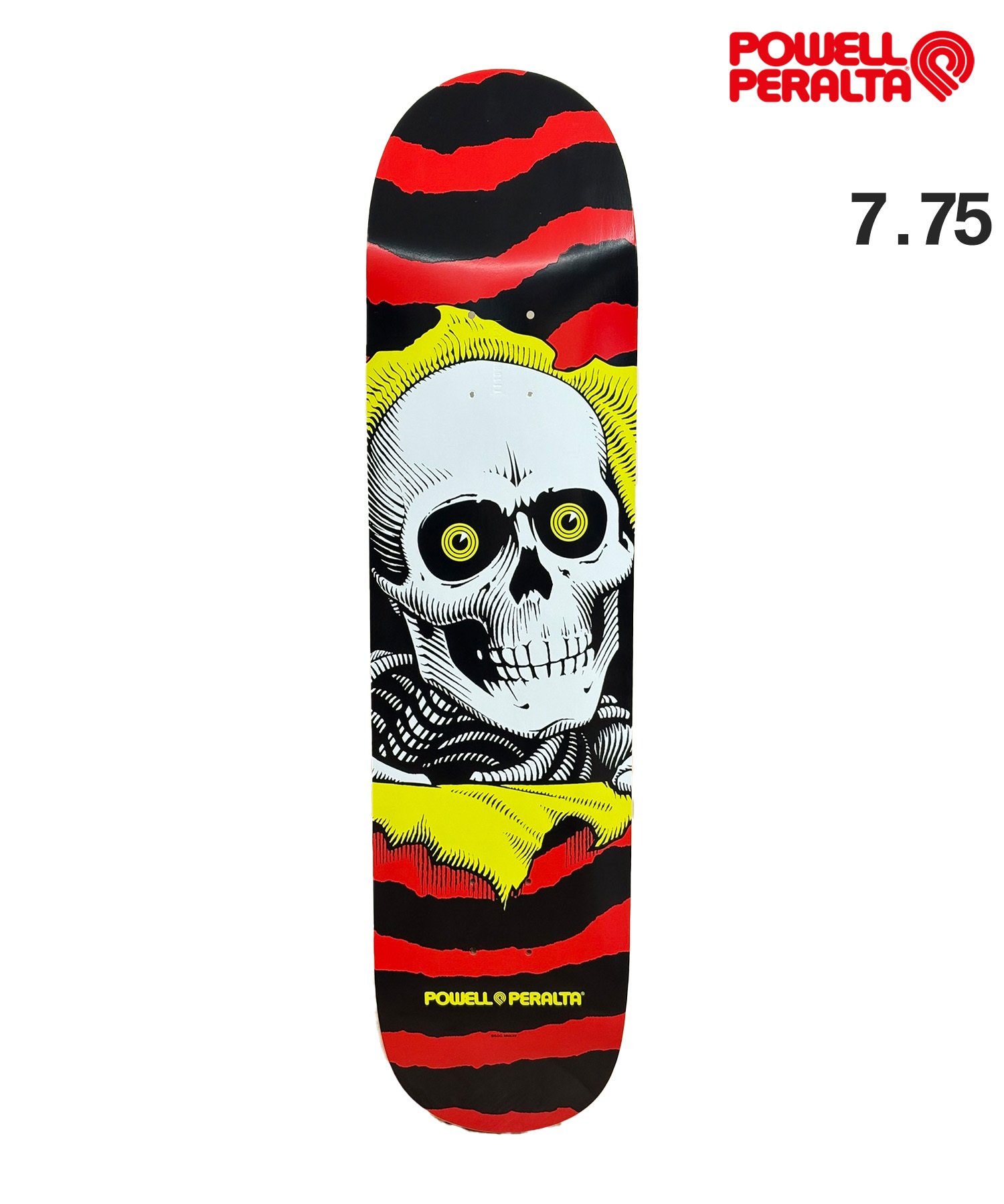 POWELL PERALTA パウエル ペラルタ スケートボード デッキ 7.75inch RIPPER ムラサキスポーツ(BK/YE-7.75inch)