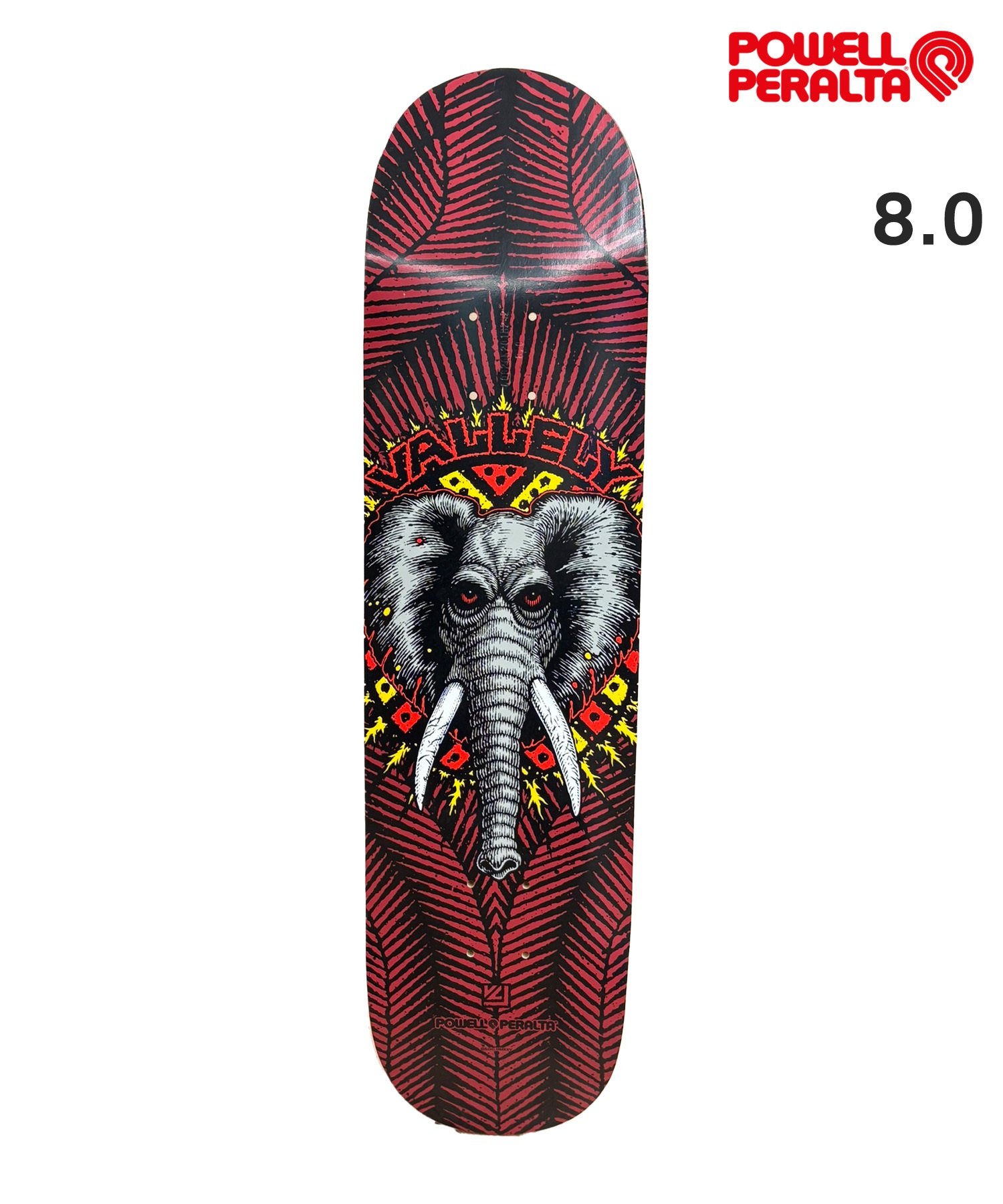 POWELL PERALTA パウエル ペラルタ スケートボード デッキ 8.0inch MIKE VALLELY ELEPHANT ムラサキスポーツ(BK/BD-8inch)