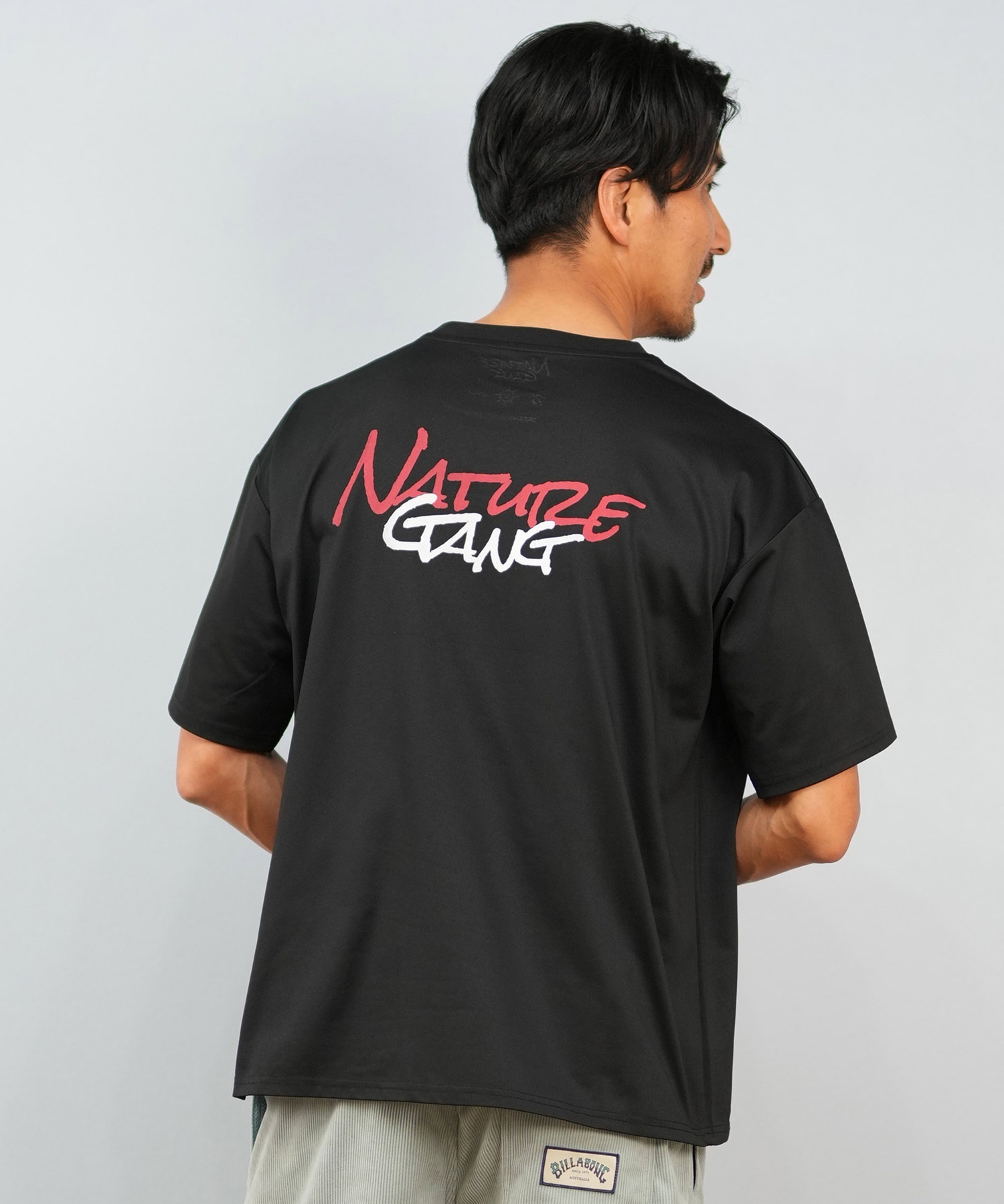 Nature Gang ネイチャーギャング 半袖 Tシャツ メンズ バックプリント ロゴ NG25ST02 ムラサキスポーツ限定(BLACK-M)