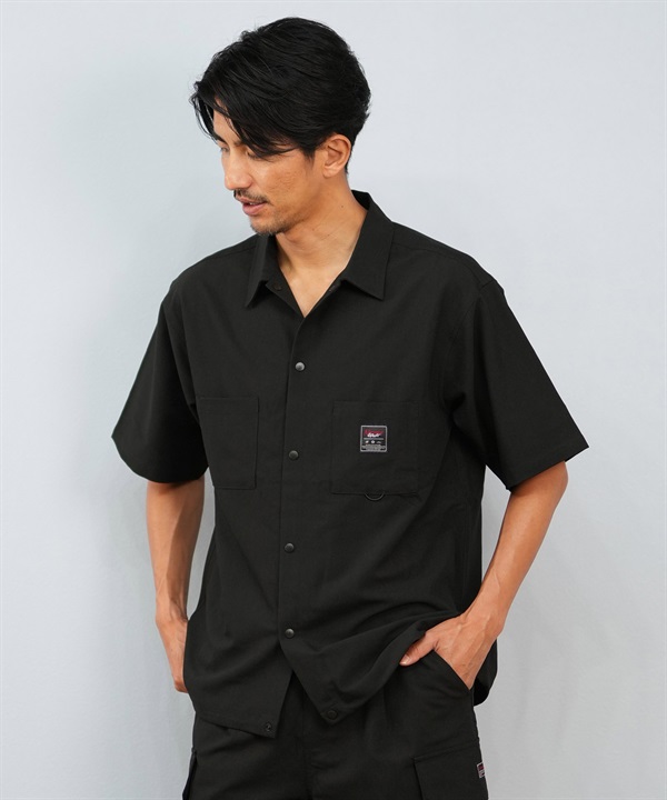 Nature Gang ネイチャーギャング 半袖 シャツ メンズ ロゴ ワンポイント セットアップ対応 NG25SS01 ムラサキスポーツ限定