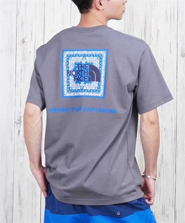 THE NORTH FACE ザ・ノース・フェイス 半袖 Tシャツ メンズ ショートスリーブバンダナスクエアロゴティー NT32446