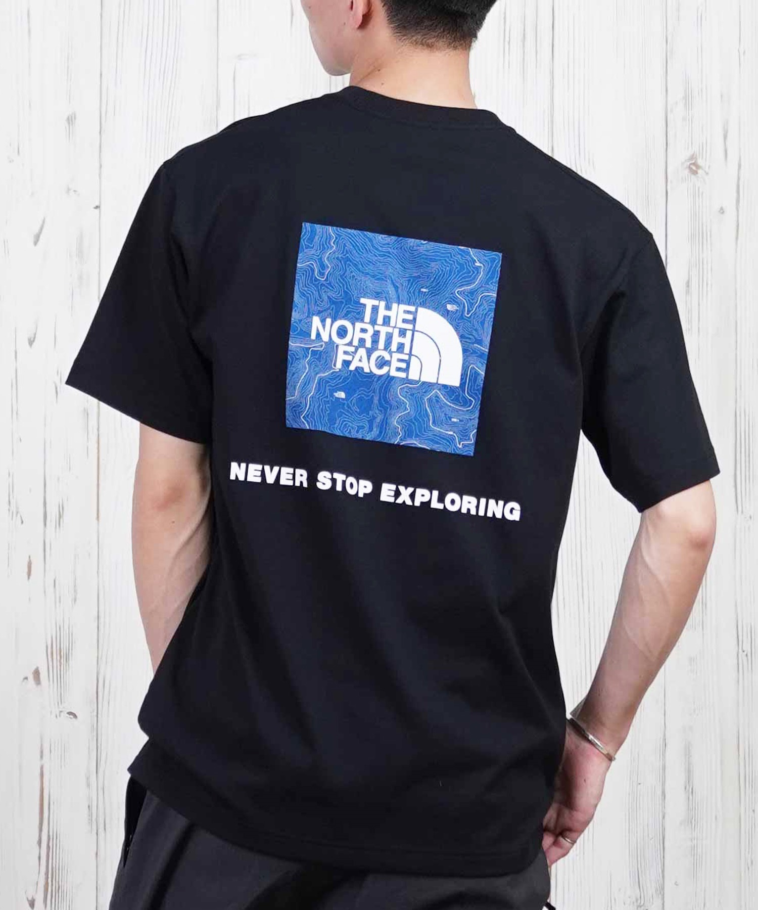 THE NORTH FACE ザ・ノース・フェイス 半袖 Tシャツ メンズ ショートスリーブバックスクエアートラバースロゴティー NT32543(K-S)
