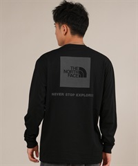 THE NORTH FACE ザ・ノース・フェイス 長袖 Tシャツ ロンT メンズ ロゴ ロングスリーブバックスクエアロゴティー NT32442(KK-S)