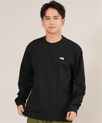 THE NORTH FACE ザ・ノース・フェイス 長袖 Tシャツ ロンT メンズ ワンポイント ロゴ 速乾 LS FD NUPTSE CTN T  NT62531(K-S)