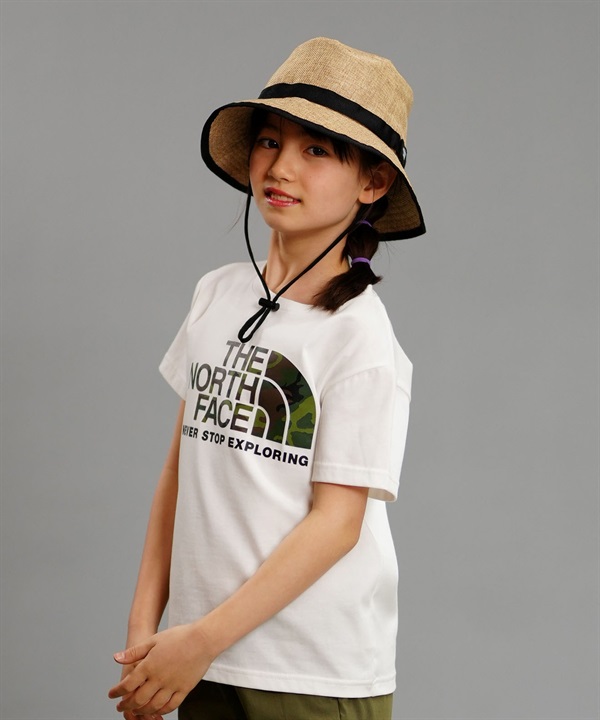 THE NORTH FACE ザ・ノース・フェイス Tシャツ キッズ 半袖 UVカット ショートスリーブカモロゴティー NTJ32359