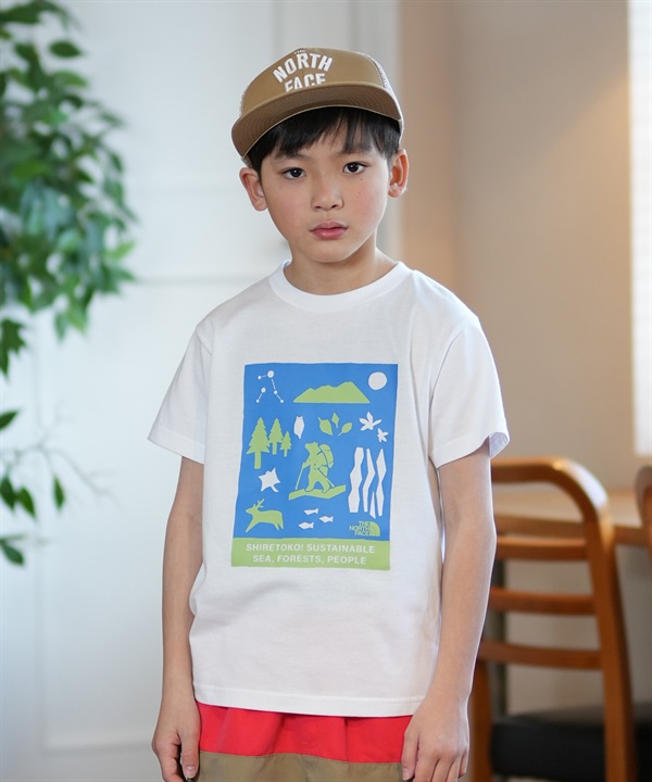 THE NORTH FACE ザ・ノース・フェイス Tシャツ キッズ 半袖 UVカット ショートスリーブシレトコトコティー NTJ32534ST