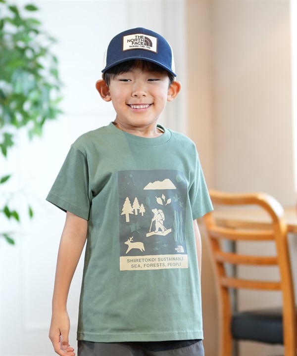 THE NORTH FACE ザ・ノース・フェイス Tシャツ キッズ 半袖 UVカット ショートスリーブシレトコトコティー NTJ32534ST