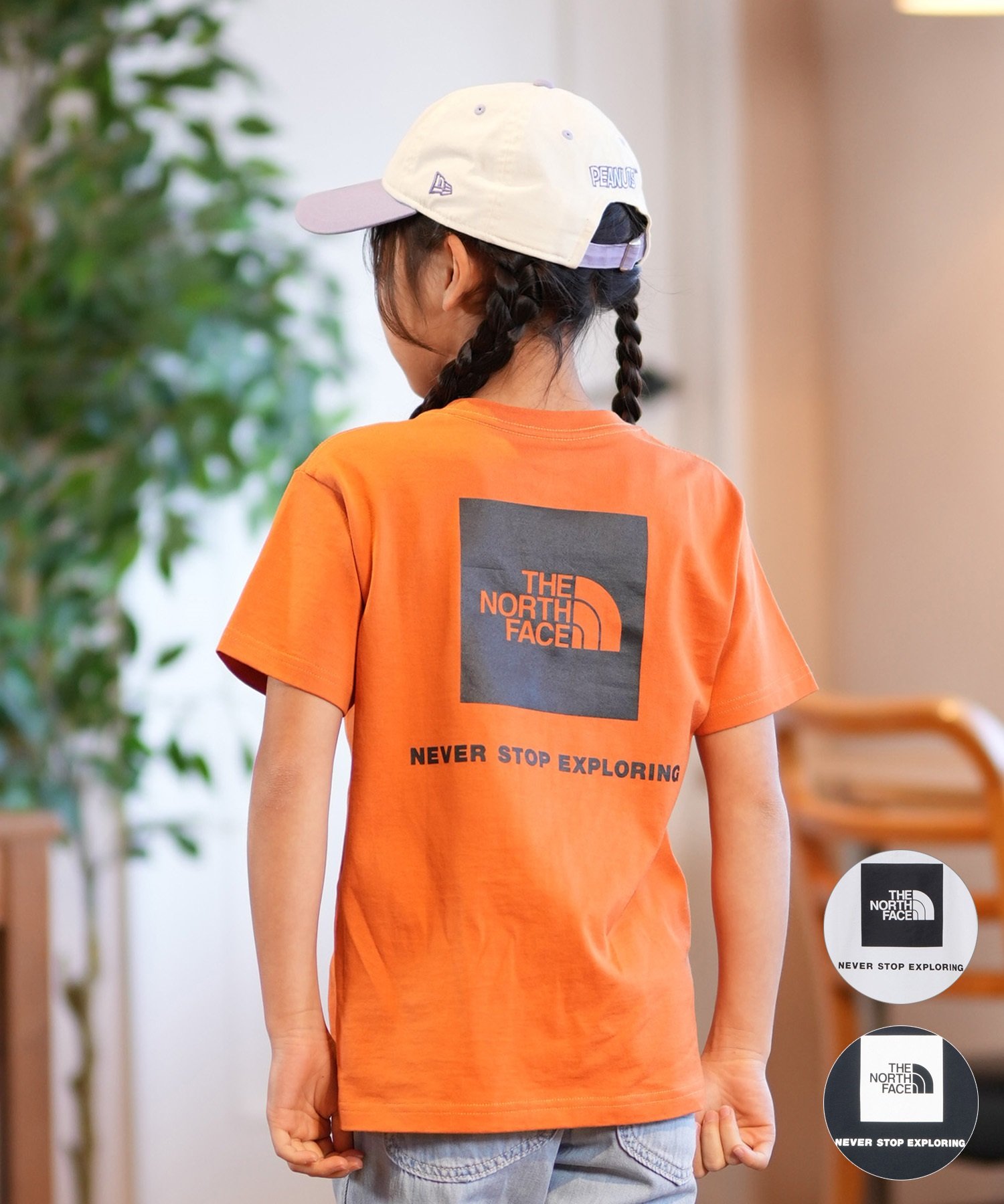 THE NORTH FACE ザ・ノース・フェイス Tシャツ キッズ 半袖 ショートスリーブバックスクエアロゴティー NTJ32538(W-130cm)
