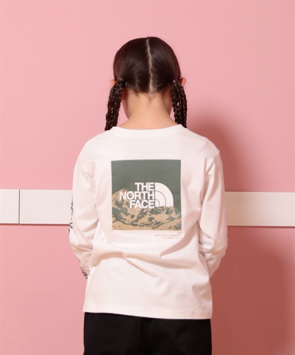 THE NORTH FACE ザ・ノース・フェイス Tシャツ キッズ 長袖 ロンT バックプリント ロングスリーブスリーブグラフィックティー NTJ32537