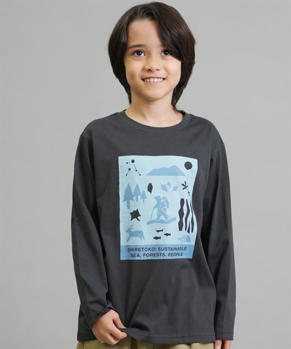 THE NORTH FACE ザ・ノース・フェイス 長袖 Tシャツ ロンT キッズ ジュニア 子供 知床さん L S SHIRETOKO T NTJ82530ST