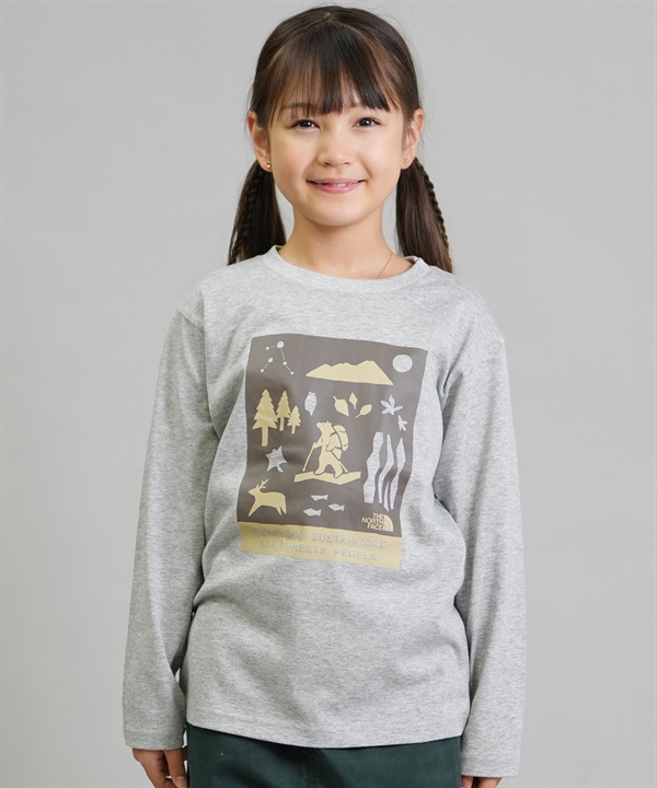 THE NORTH FACE ザ・ノース・フェイス 長袖 Tシャツ ロンT キッズ ジュニア 子供 知床さん L S SHIRETOKO T NTJ82530ST