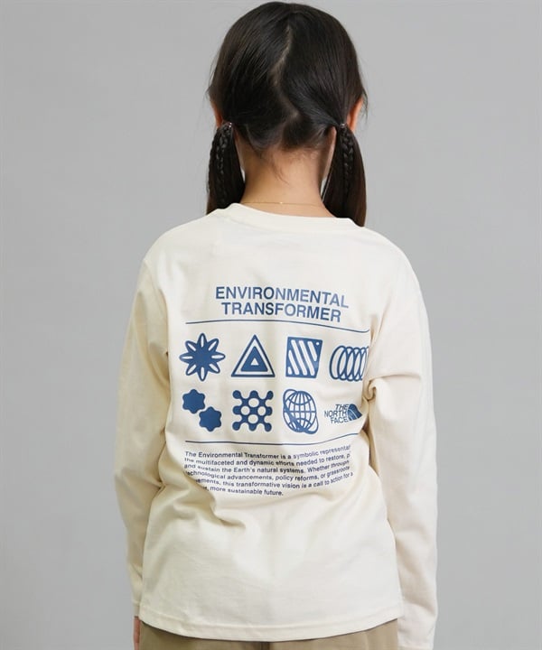 THE NORTH FACE ザ・ノース・フェイス 長袖 Tシャツ ロンT キッズ ジュニア 子供 バックプリント ロングスリーブグラフィックティー NTJ82533