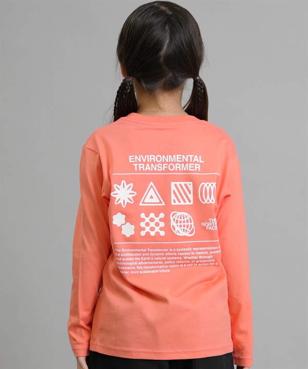THE NORTH FACE ザ・ノース・フェイス 長袖 Tシャツ ロンT キッズ ジュニア 子供 バックプリント ロングスリーブグラフィックティー NTJ82533