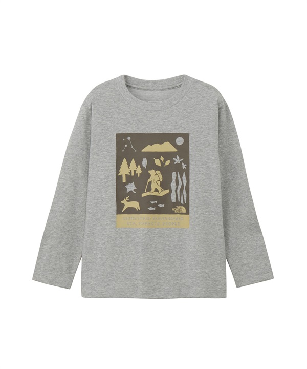THE NORTH FACE ザ・ノース・フェイス 長袖 Tシャツ ロンT キッズ 子供 知床さん L S SHIRETOKO T NTT82530ST