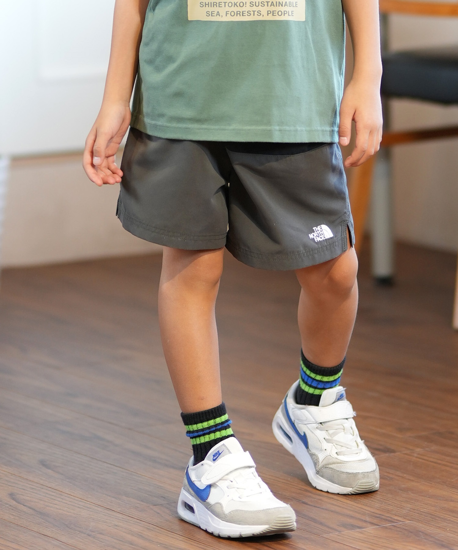 THE NORTH FACE ザ・ノース・フェイス 水着 海パン トランクス サーフパンツ キッズ ジュニア 子供 水陸両用 UVカット NBJ42561(K-130cm)